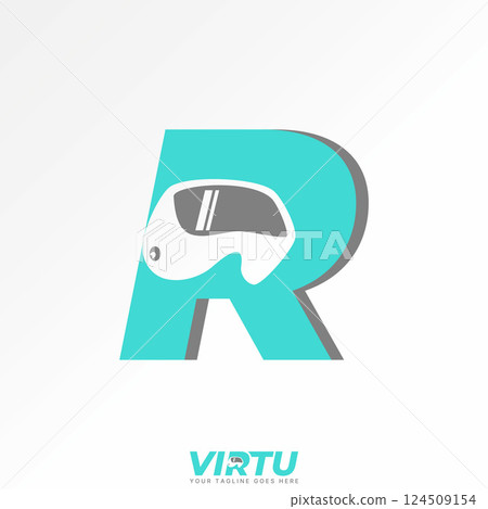 Logo design graphic concept creative premium vector stock image top sell initial R font 3D shadow virtual reality gaming glasses monogram typography Logo design graphic concept creative premium vector stock image top sell initial R font 3D shadow virtual reality gaming glasses monogram typography 124509154