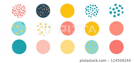 Vibrant design with colorful patterns 124509244