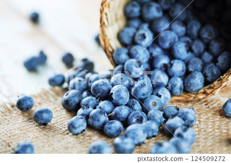 Pile of blueberries 124509272