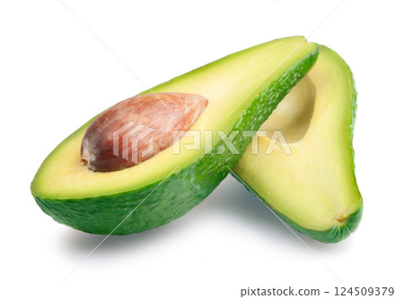 Avocado on white background 124509379
