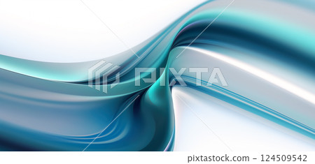 Soft flowing lines in shades of blue create a smooth and calming abstract background, ideal for digital art, designs, and presentations. 124509542