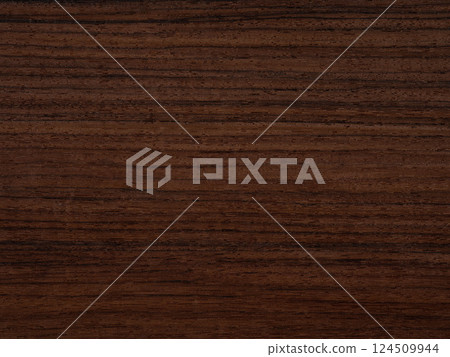 Rosewood veneer surface with rich, dark streaks and elegant wood patterns 124509944