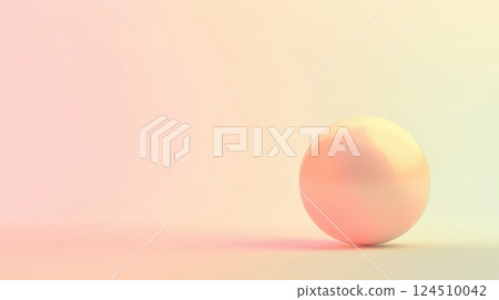 Softly glowing spherical object rests on a smooth surface reflecting warm, pastel colors in a serene setting with minimal distractions Softly glowing spherical object rests on a smooth surface reflecting warm, pastel colors in a serene setting with minimal distractions 124510042