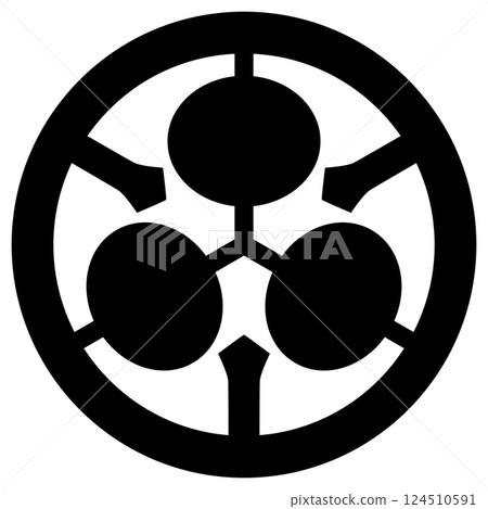 This is a family crest. It is called a five-toku pattern. This is a family crest. It is called a five-toku pattern. 124510591