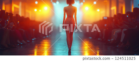 穿著洋裝的時裝模特 穿著洋裝的時裝模特 124511025