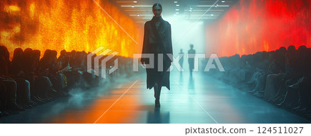 Fashion model in a dress 124511027