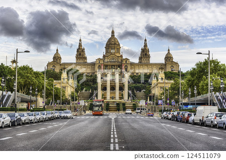 Facade of National Art Museum of Catalonia, Barcelona, Catalonia, Spain Facade of National Art Museum of Catalonia, Barcelona, Catalonia, Spain 124511079