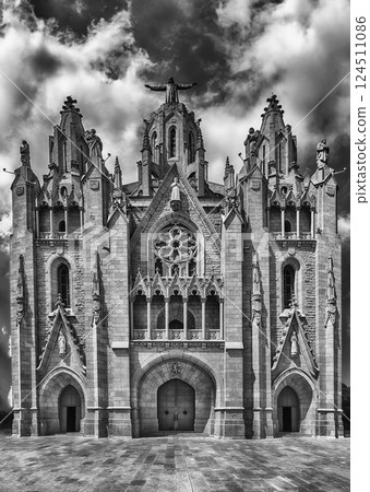 Church of the Sacred Heart, Tibidabo mountain, Barcelona, Catalonia, Spain Church of the Sacred Heart, Tibidabo mountain, Barcelona, Catalonia, Spain 124511086