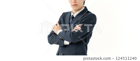 Business man portrait hand 124511240