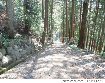 Approach and stone wall Approach and stone wall 124511276