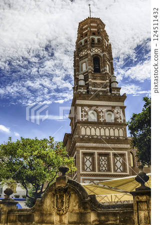 Scenic bell tower in Poble Espanyol, Barcelona, Catalonia, Spain Scenic bell tower in Poble Espanyol, Barcelona, Catalonia, Spain 124511432