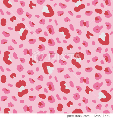 Abstract camouflage seamless pattern. Bold color leopard or ocelot print allover background. Jaguar fur continuous vector hand drawn ornament. Surface pattern design monochrome animalistic motif Abstract camouflage seamless pattern. Bold color leopard or ocelot print allover background. Jaguar fur continuous vector hand drawn ornament. Surface pattern design monochrome animalistic motif 124511560