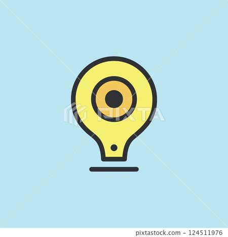 Video baby monitor icon, made flat color style Video baby monitor icon, made flat color style 124511976