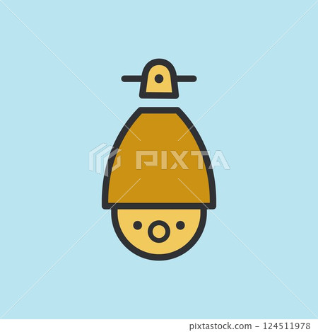 CCTV icon video surveillance made flat color style 124511978