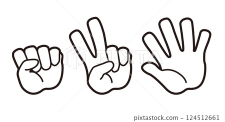 石頭剪刀布組合左手版 石頭剪刀布組合左手版 124512661