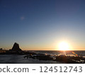 Sea of Japan and sunset 124512743