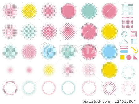 Business dot gradation background material set 124512804