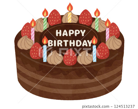 巧克力生日蛋糕 124513237