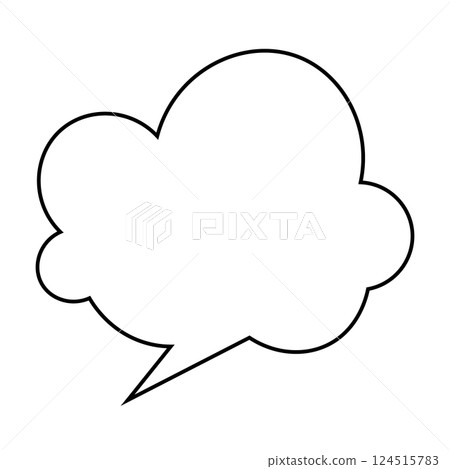簡單的語音氣泡圖-蓬鬆 124515783