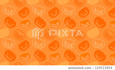 Halloween pumpkin pattern background illustration 124515854