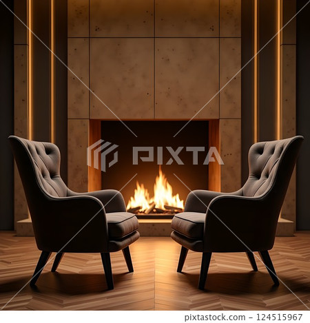 A relaxed conversation room 124515967