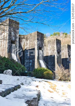 Snow still remains at Toyonike Dam Snow still remains at Toyonike Dam 124516017