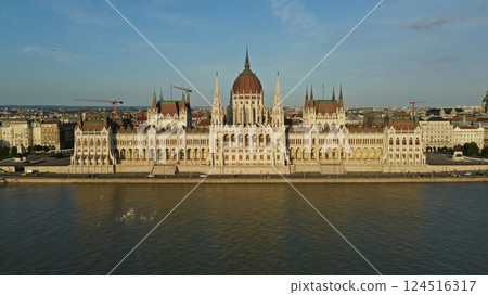 Budapest city and Danube river Budapest city and Danube river 124516317