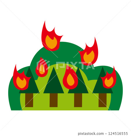 森林火災影像 124516555