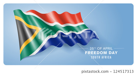 South Africa freedom day vector banner, greeting card 124517313