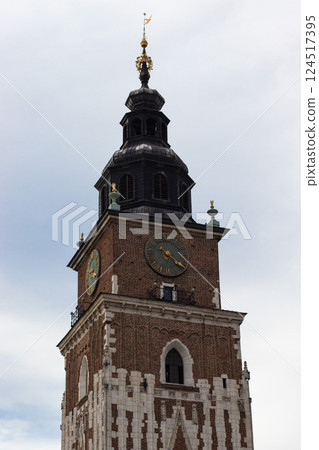 Krakow Town Hall Tower: Clock and Architecture Detail 124517395