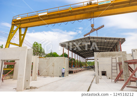 Reinforced concrete precast structures Industry Manufacturing Factory plant. 124518212