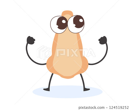 Nose Mascot Healthcare Concept Vector Illustration Nose Mascot Healthcare Concept Vector Illustration 124519252