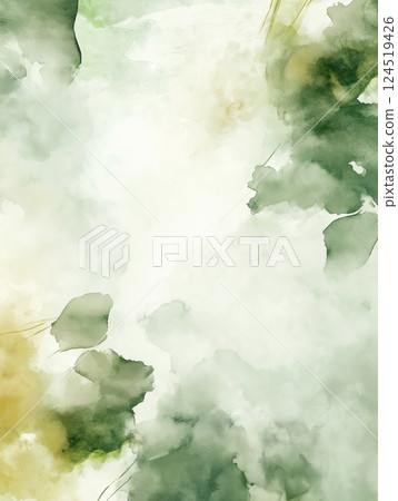 Subtle watercolor background with green and yellow tones Subtle watercolor background with green and yellow tones 124519426