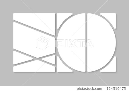 Template collage of seven frames, images, photo 124519475