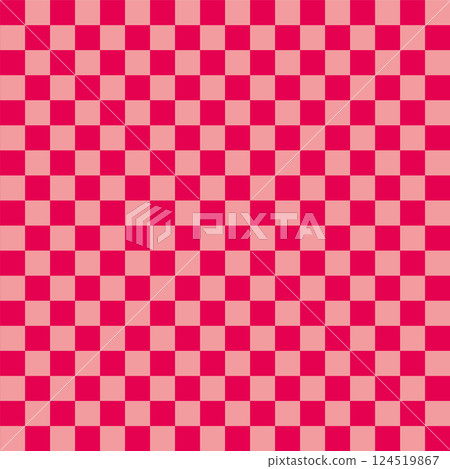 Pink checkered pattern 124519867