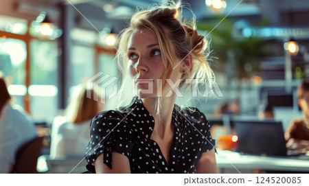 A Focused and Professional Individual Thrives in a Modern Office Environment Setting 124520085