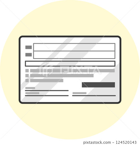 Health insurance card (insurance card) back illustration vector icon 124520143