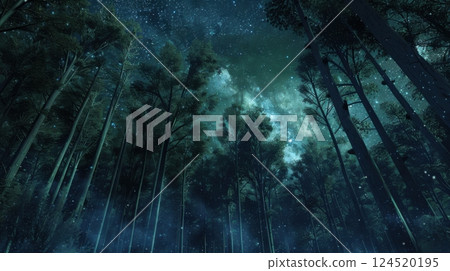 A Serene Forest Painting With Tall Trees A Serene Forest Painting With Tall Trees 124520195