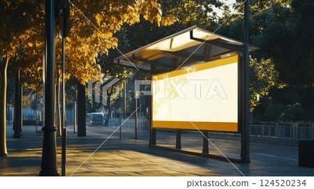 Billboard Construction in the city. An Advertising Mockup 124520234