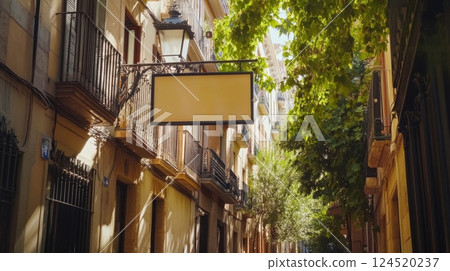 Billboard Construction in the city. An Advertising Mockup 124520237