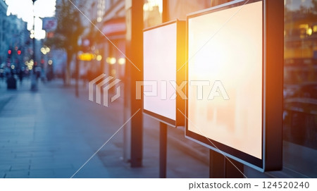 Billboard Construction in the city. An Advertising Mockup 124520240