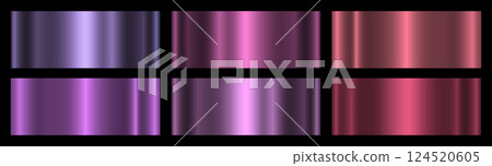 A set of six purple and terracotta gradients on a white background. 124520605