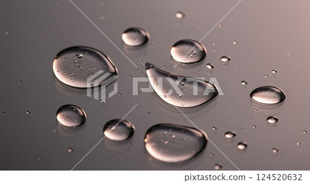 Spilled oil forming organic patterns with light reflections 124520632