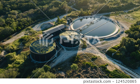 Massive Industrial Rainwater Harvesting Aerial view 124520865