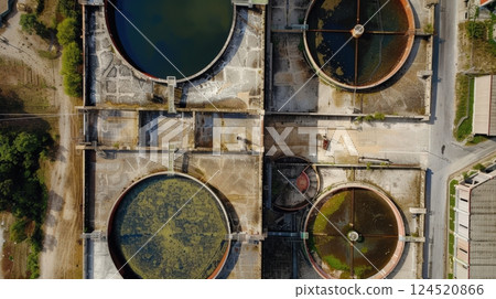 Massive Industrial Rainwater Harvesting Aerial view 124520866