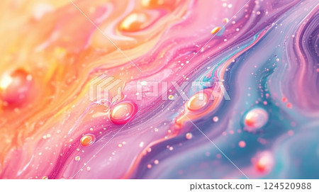 Fluid Paint 3D Texture Abstract Background 124520988