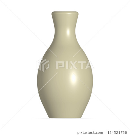 vector ceramic vase isolated with shadow. Vector illustration 124521736