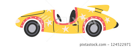 Cute racing car high-speed transport Cute racing car high-speed transport 124522971