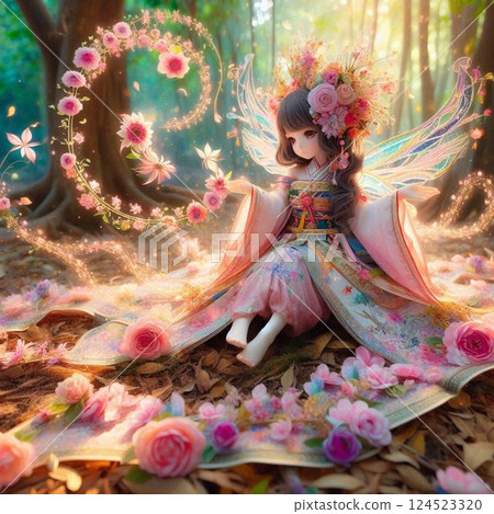Beautiful girl fairy 124523320