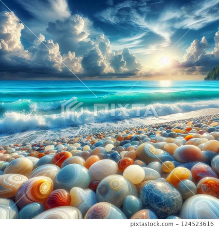 Natural stones, beautiful stones, scenery 124523616